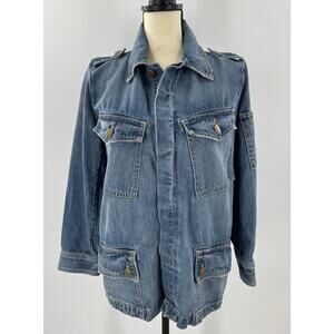 Current Elliott Denim Updated Slant Pocket Utility Military Jean Jacket Medium